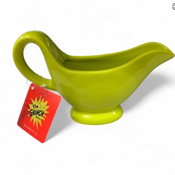 The Grinch hand painted Green Gravy Boat! NWT ADORABLE - Picture 2 of 4